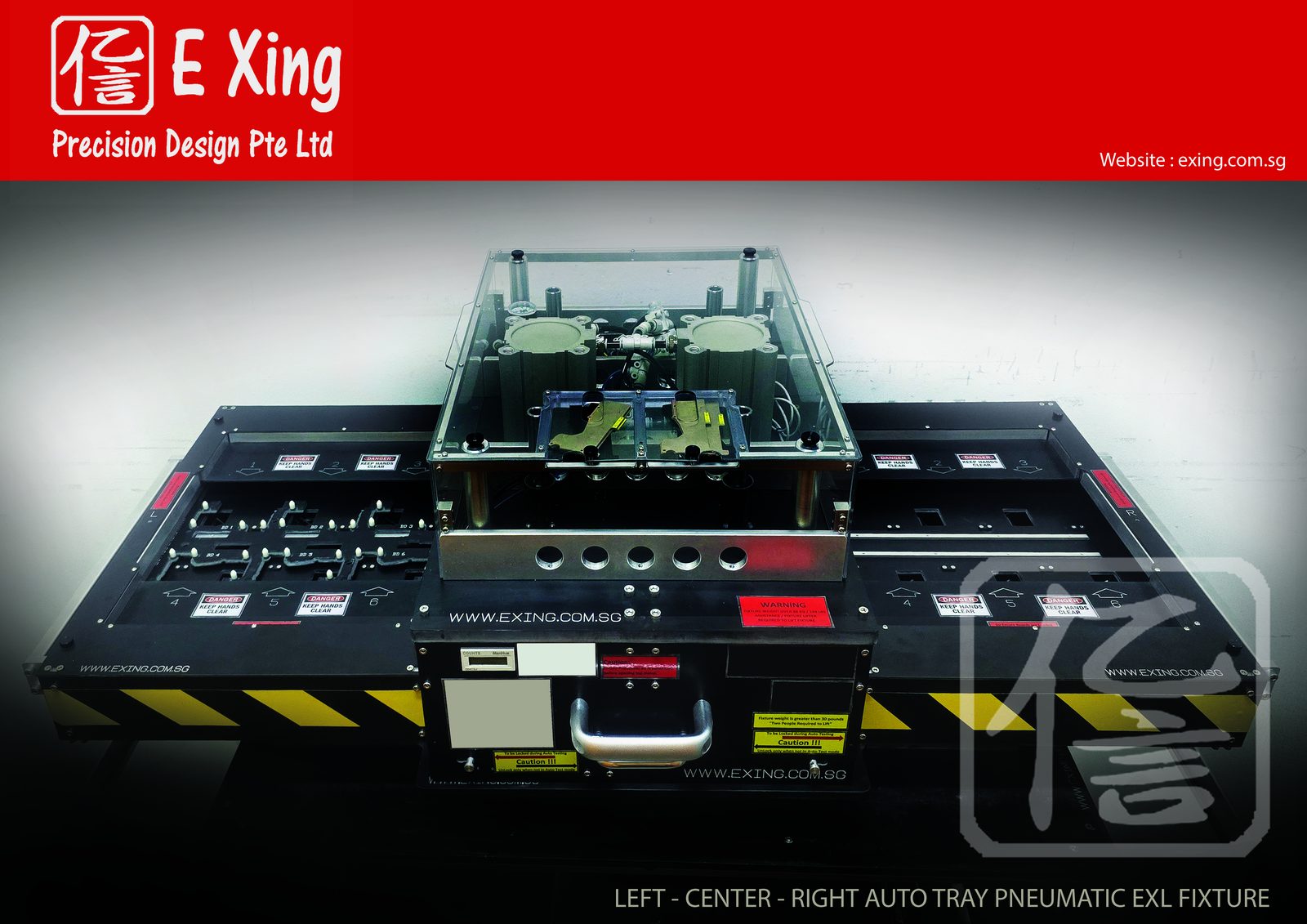 E Xing Left-Center-Right Auto Tray Pneumatic Fixture